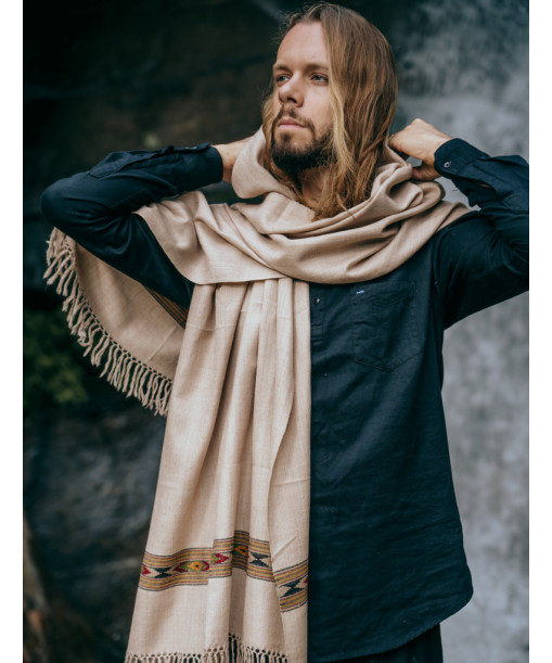 Echarpe creme, shaila, polylaine