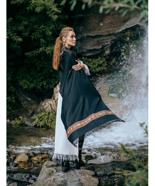 Black Stole shaila, worn on shoulder, big size