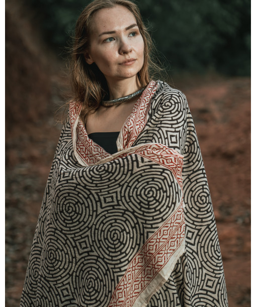 détails de l'imprimé en pigment naturel