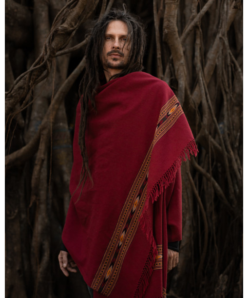 Chale rouge Buddhist, grande taille