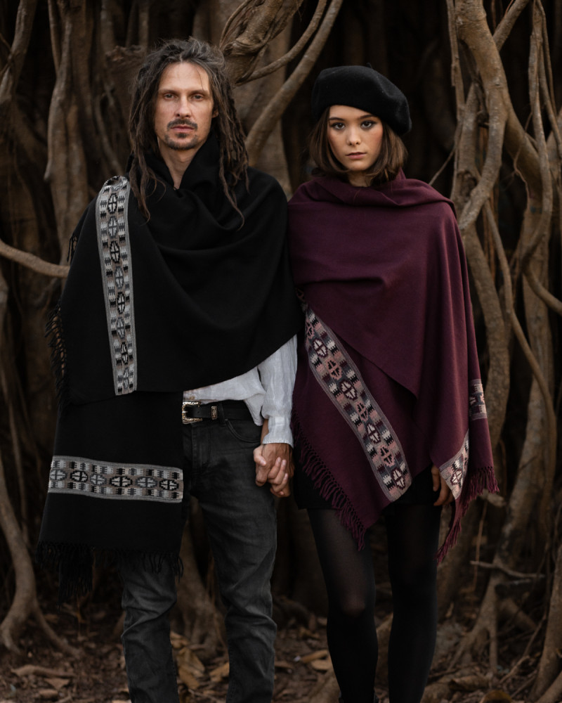 Echarpe radha cassis