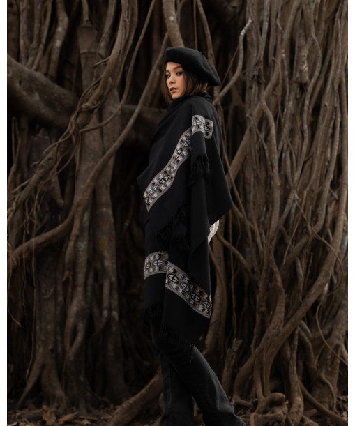 Étole laine mérinos, porté façon chale